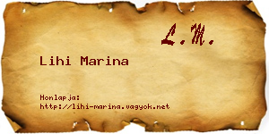 Lihi Marina névjegykártya